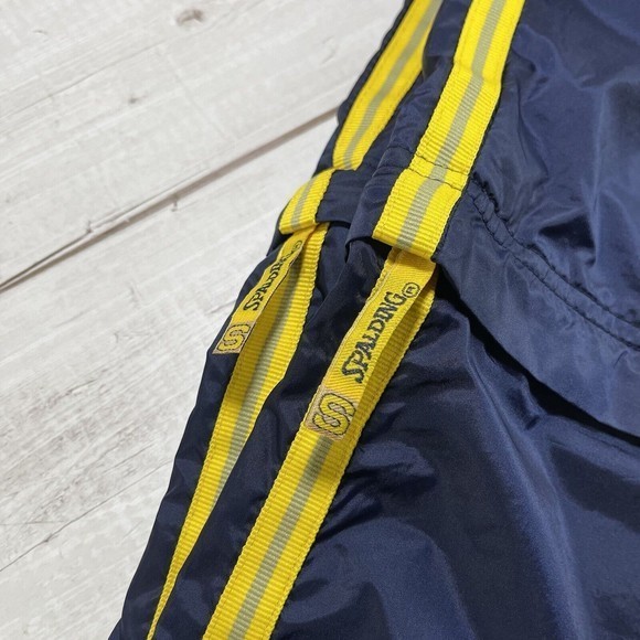 Vintage Spalding Athletic Men's XL Navy Yellow Convertible‎ Track Pants - Picture 10 of 11